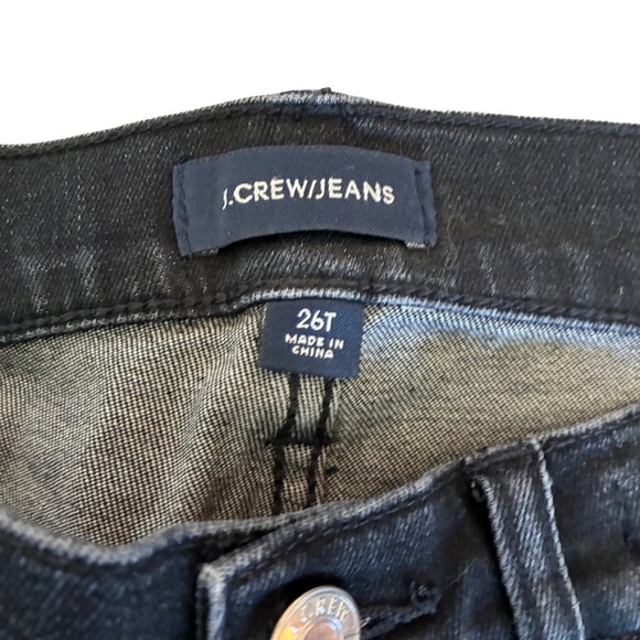 J. Crew Black 9” High-Rise Toothpick Jeans 26T | Sleek Tall Skinny Denim - Picture 4 of 9